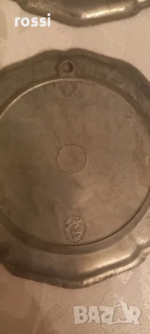 Vintage. 6 бр. нови немски чинии за стена с птици. Подложни чинийки. Калай. Порцелан., снимка 7 - Антикварни и старинни предмети - 48339463