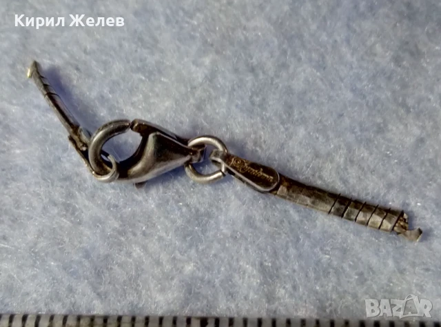 СТАРА СРЕБЪРНА КАРАБИНКА ЗАКОПЧАЛКА За КОЛИЕ ЛАНЕЦ ВЕРИЖКА ГРИВНА СРЕБРО DYADEMA 925 ITALY 25242