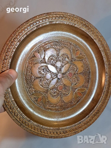 декоративна дърворезбована чиния 32/2, снимка 7 - Декорация за дома - 53064913