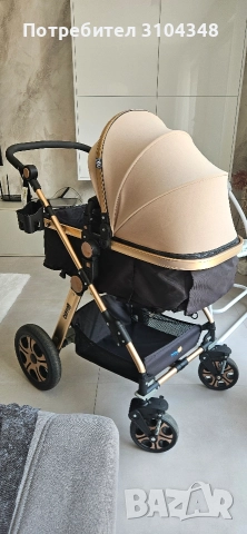 Бебешка и детска количка със сенник и две положения на коша