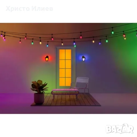 WiZ LED RGBW Димируем екстериорен аплик външна лампа за фасада LED, снимка 13 - Външни лампи - 56103925