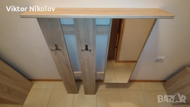 Етажерка портманто за антре с поставка за обувки и огледало., снимка 5 - Портманта - 54150167