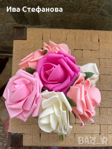 Букет от постоянни рози Свети Валентин за влюбените романтичен подарък, снимка 8 - Изкуствени цветя - 35657984