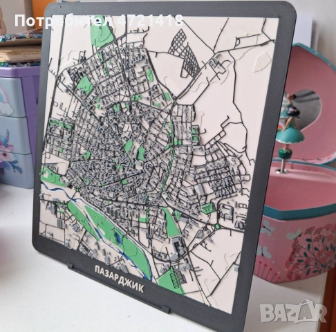 Пазарджик на Длан - Декоративен 3D макет на Най-равния град, снимка 9 - Декорация за дома - 54201510