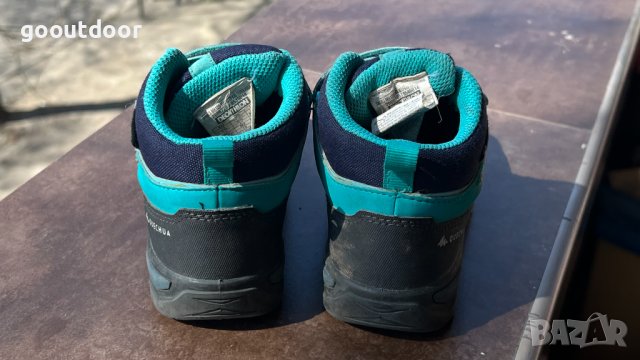 Детски непромокаеми туристически обувки за преходи Quechua mid, №29 тюркоаз, снимка 3 - Детски боти и ботуши - 40128788