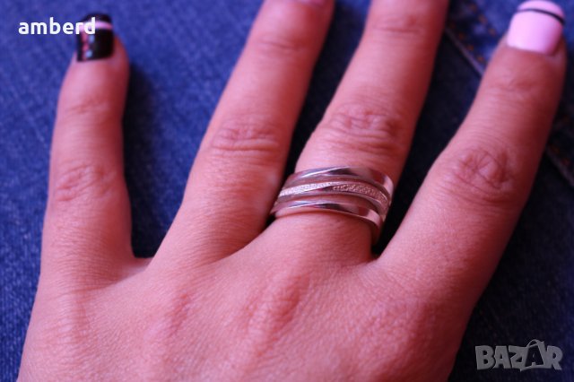 Страхотен НОВ модел сребърен пръстен - R015А, снимка 6 - Пръстени - 35057385