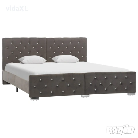 vidaXL Рамка за легло сива кадифе 160x200 см(SKU:286833)