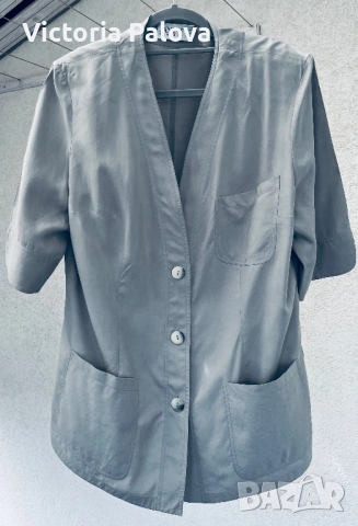 Копринено сако vintage JANINA SCHRECK, снимка 13 - Сака - 51667137