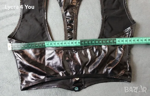 S лачено винил бюстие с широко деколте, снимка 13 - Корсети, бюстиета, топове - 47414325