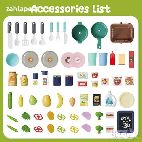 Кухня с истинска пара, течаща вода и хладилник, снимка 2 - Играчки за стая - 48246308