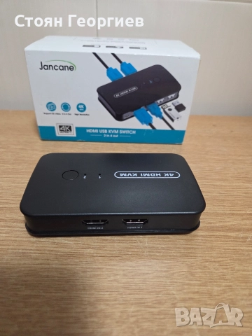 JANCANE 4K ULTRA HD HDMI USB KVM превключвател ~ 2 входа 4 изхода. BNIB, снимка 2 - Друга електроника - 52777986