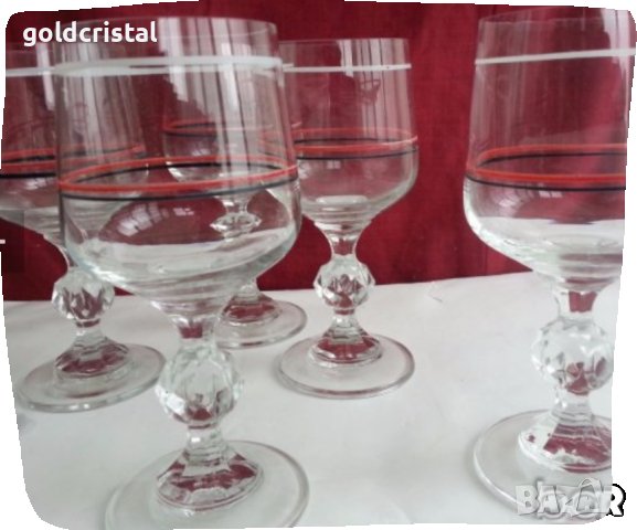  чаши за вино калиево кристално стъкло , снимка 11 - Антикварни и старинни предмети - 20616767