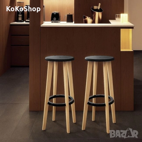 Висок стол-76 см./бар стол/висока табуретка, снимка 2 - Столове - 53190804