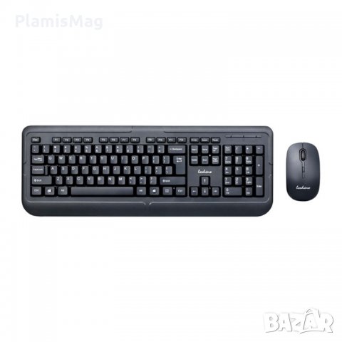 Комплект мишка и клавиатура Loshine T7800, Безжични, Черни, снимка 1 - Клавиатури и мишки - 34386418