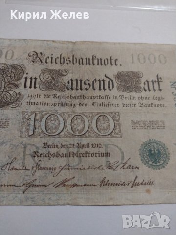 Райх банкнота - Германия - 1000 марки/ 1910 година - 17897, снимка 2 - Нумизматика и бонистика - 31019943