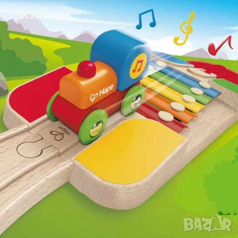Hape Влакче звуците на ксилофона, снимка 4 - Влакчета, самолети, хеликоптери - 52359537
