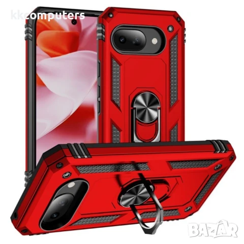 Google Pixel 9a Удароустойчив Ring Holder2 Калъф и Протектор, снимка 7 - Калъфи, кейсове - 51122573