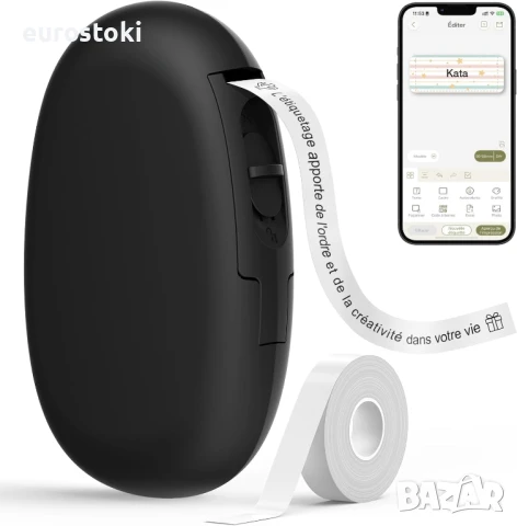 SUPVAN E10 Етикетен принтер с 1 ролка етикет, съвместима с над 40 вида стикери за етикети, снимка 3 - Принтери, копири, скенери - 51109750