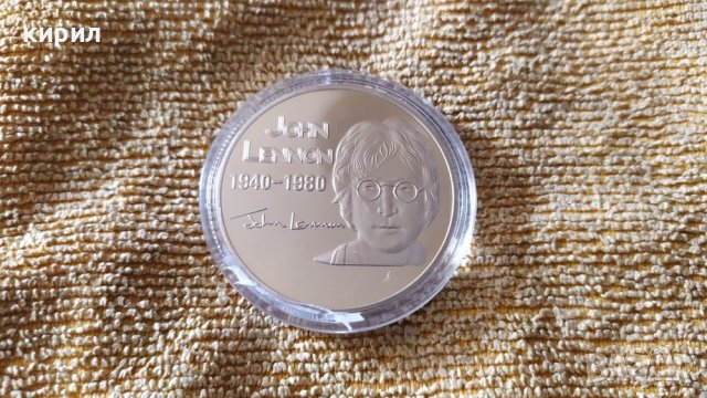 Монета Джон Ленън, снимка 1 - Нумизматика и бонистика - 37124071