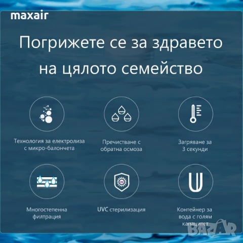 Диспенсър за пречистване, затопляне и охлаждане на вода с многостепенна филтрация ELIXIR Pro, снимка 6 - Други - 50496650