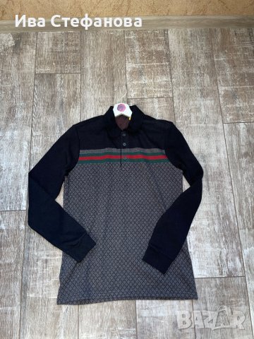Нов уникален 100% памук памучен  оригинален тънък пуловер GUCCI Cucci Гучи, снимка 4 - Пуловери - 42866799