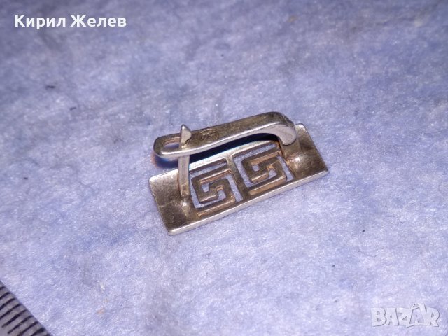 БУТИКОВА АЖУРНА СРЕБЪРНА ВИНТИДЖ АРТ ОБИЦА ВЕРСАЧЕ СТИЛ СРЕБРО 925 с АНГЛИЙСКО ЗАКОПЧАВАНЕ 34965, снимка 6 - Обеци - 40532213