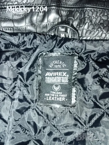 Кожено яке AVIREX , снимка 8 - Якета - 56543711
