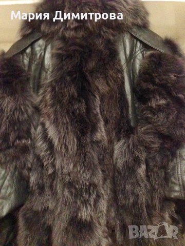  Палто от естествен косъм (ангорски заек), снимка 9 - Палта, манта - 38487284