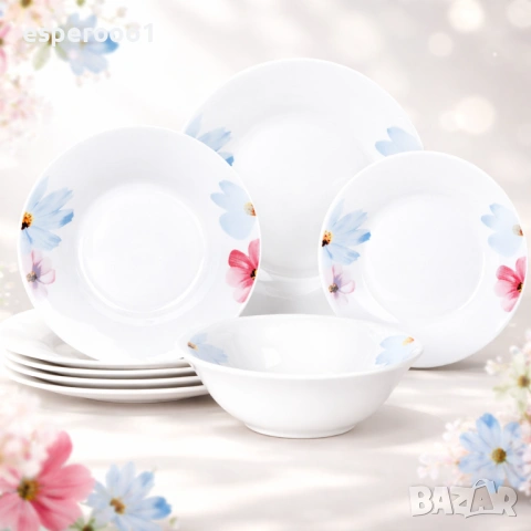 Чинии порцелан - 24 части, снимка 3 - Чинии - 53298189