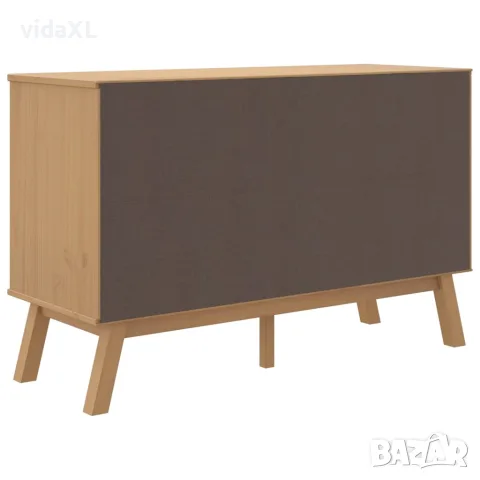 vidaXL Сайдборд OLDEN, кафяв, 114x43x73,5 см, бор масив, снимка 10 - Бюфети - 56147291