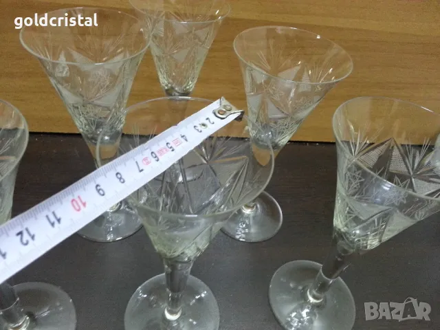 Кристални чаши , снимка 7 - Антикварни и старинни предмети - 42225219