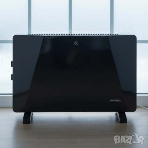 Конвекторен отоплител Rosberg – 2500W, 3 степени, защита от прегряване (бял или черен), снимка 2 - Друга електроника - 51852239