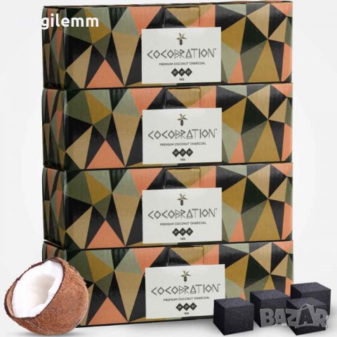 Въглени Cocobration 27мм 1кг за наргиле-Безплатна доставка, снимка 2 - Наргилета - 38557317