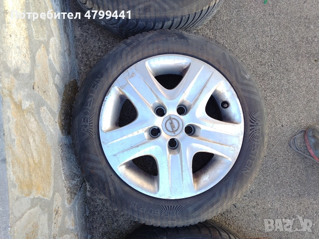 Джанти Opel 5x100 15" с тасове, снимка 4 - Гуми и джанти - 54228769