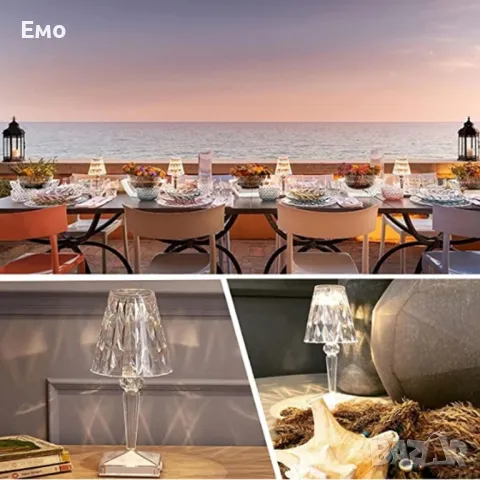 Конусовидна декоративна настолна лампа с usb кабел и дистанционно - Тип кристална лампа., снимка 7 - Настолни лампи - 48241866