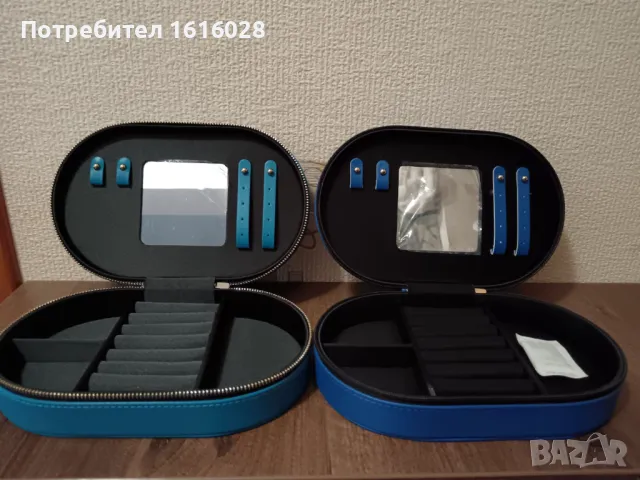 Органайзер за бижута от овална форма от изкуствена кожа с черна кадифена подплата, снимка 15 - Други - 49767777