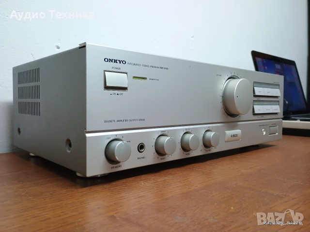 Стерео усилвател ONKYO A-8620. Перфектен! Чудесен звук! Изпращам видео. , снимка 3 - Ресийвъри, усилватели, смесителни пултове - 52840779