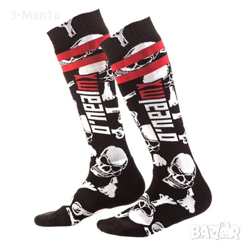 ТЕРМО ЧОРАПИ O'NEAL PRO MX CROSSBONES BLACK WHITE