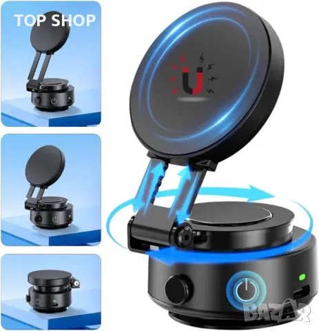 Автомобилна магнитна стойка за телефон Foluu, разтегателна + сензорен превключвател, снимка 4 - Аксесоари и консумативи - 49340599