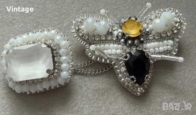 Уникална ръчно изработена брошка , снимка 3 - Други - 53367204