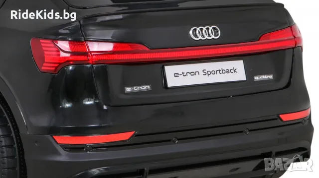 Audi E-Tron Sportback 12V – Детска акумулаторна кола, Черна, EVA гуми, 4x4, снимка 6 - Детски велосипеди, триколки и коли - 50422325