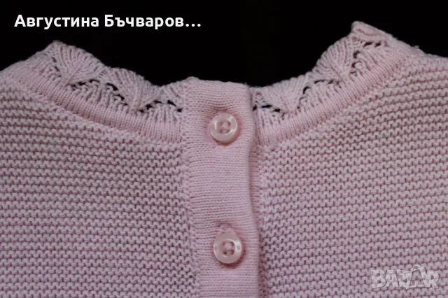 Официална рокля в розово Next (9-12м.), снимка 6 - Бебешки рокли - 50132693