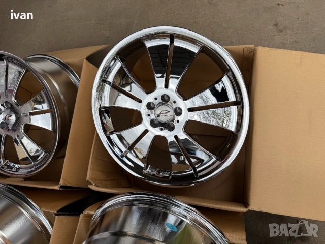 4 бр. чисто нови алуминиеви джанти PHANTOM CHROME 19 цола 5x100 , централен отвор 73.1 , ET40, 8J, снимка 4 - Гуми и джанти - 53050723