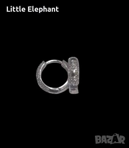 Сребърни халки лазерна обработка с листенца,,колекция"Leaf clover"/нови