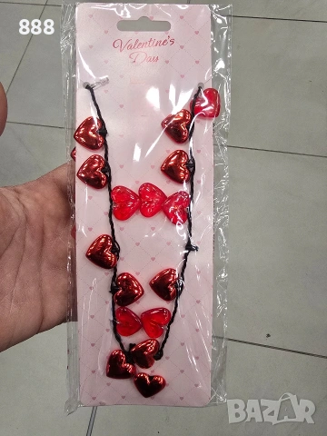 светещи колиета сърца за св. Валентин 