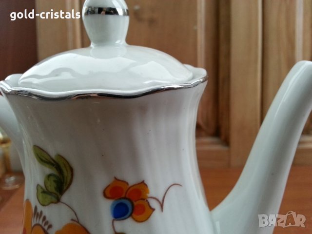 Стар български порцелан кана чийник, снимка 4 - Антикварни и старинни предмети - 34176826