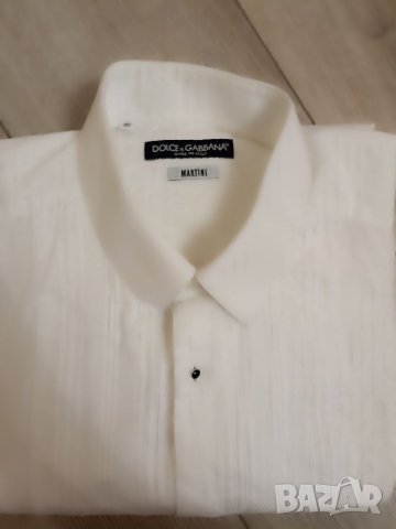Страхотна Бяла мъжка риза D&G , снимка 2 - Ризи - 40462803