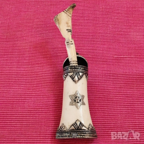 Стара еврейска мастилница от кост. , снимка 9 - Антикварни и старинни предмети - 52549706