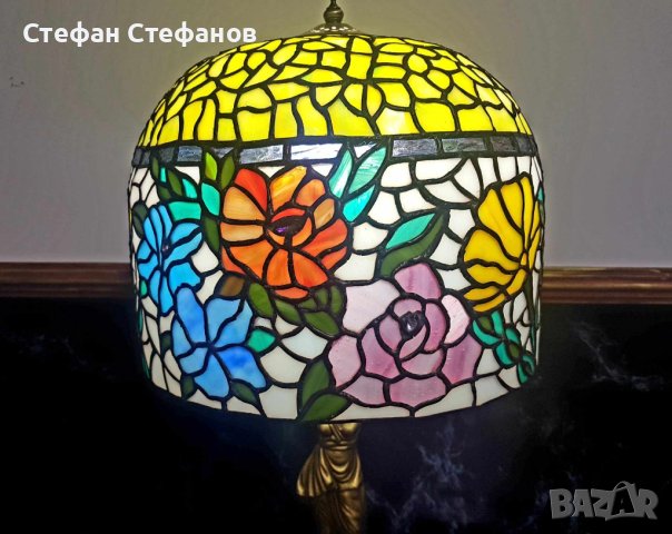 Настолна лампа в стил Тифани, снимка 3 - Настолни лампи - 42829268