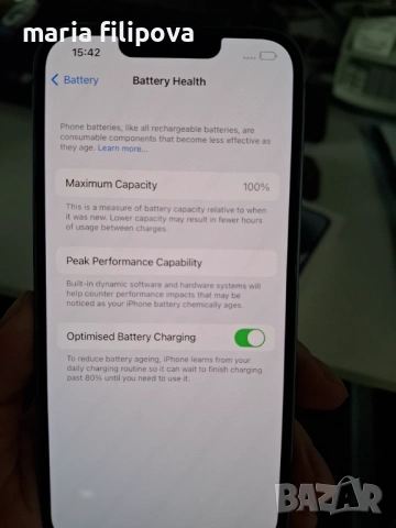 iPhone14 Blue 128GB, снимка 3 - Apple iPhone - 53342127